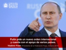 Putin pide un nuevo orden internacional y cuenta con el apoyo de varios países.